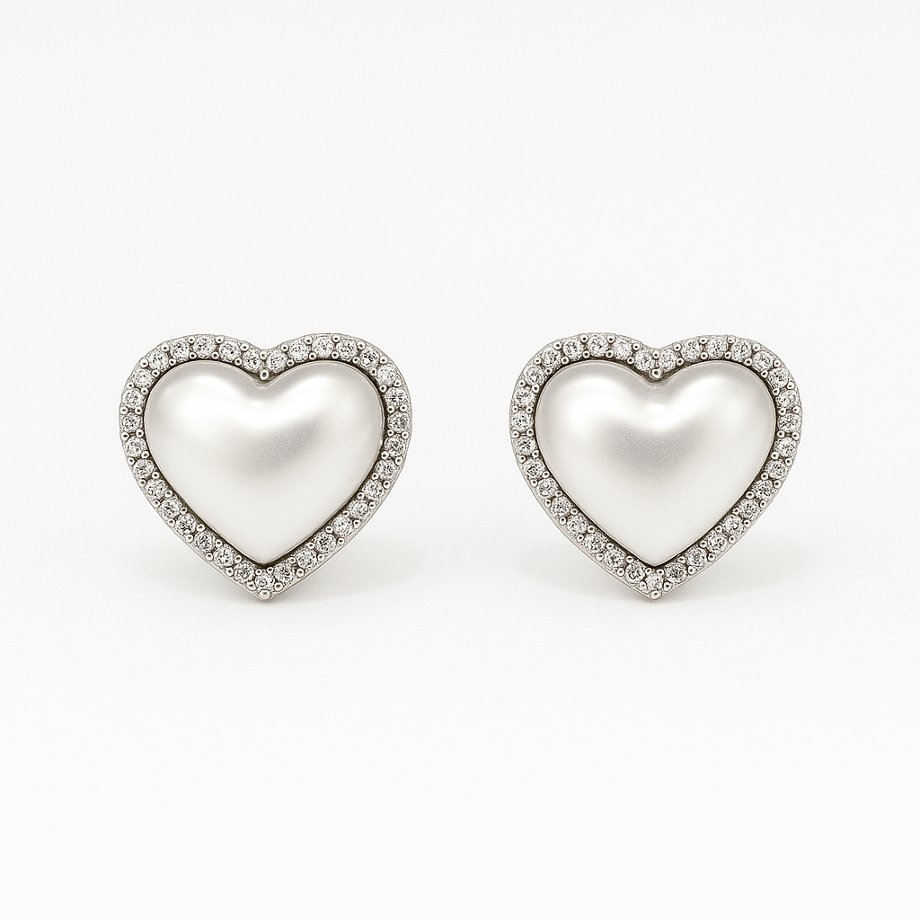 Premium Heart Stud Earring - Navya Jewelry