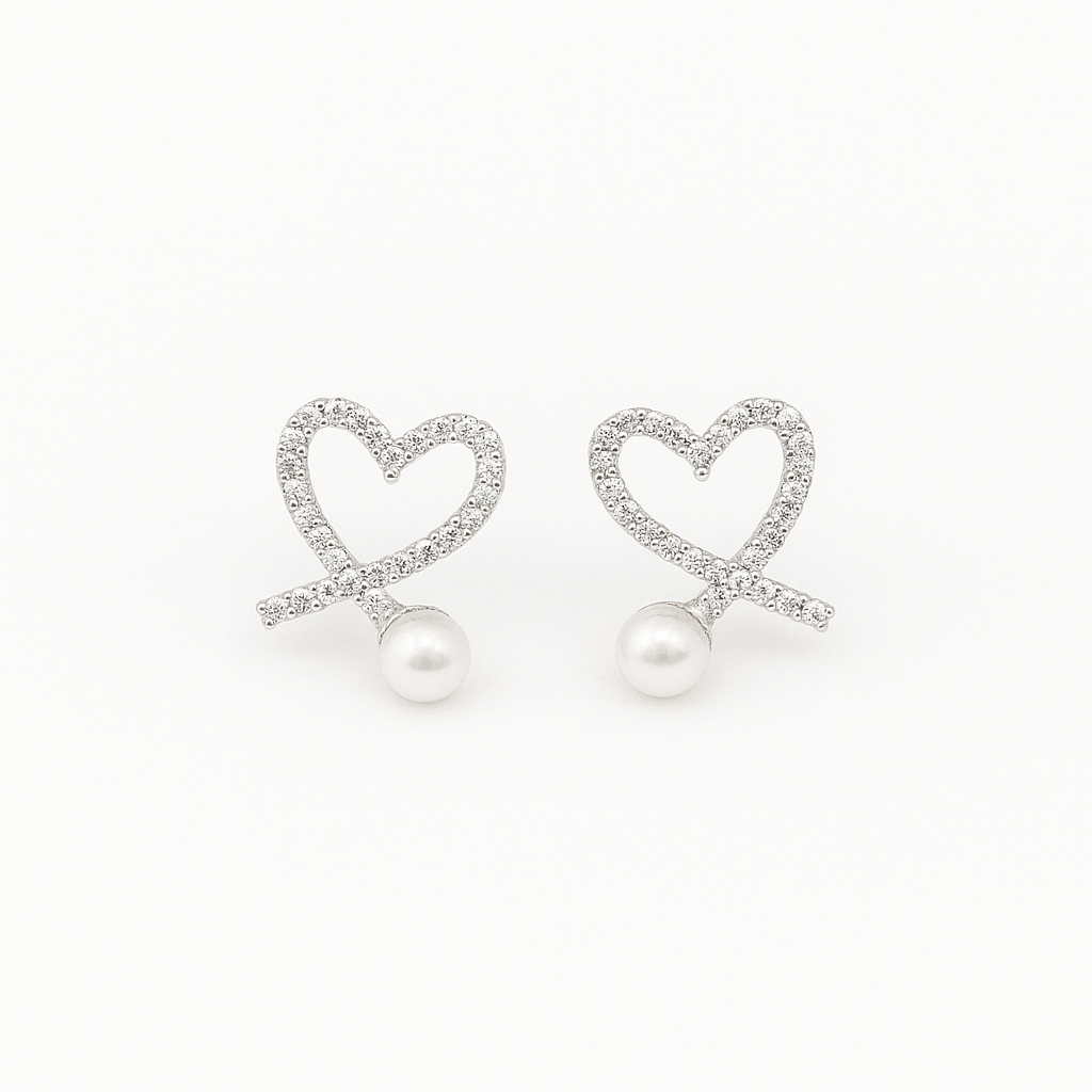 Rose Gold Designer Stud Earrings - Navya Jewelry