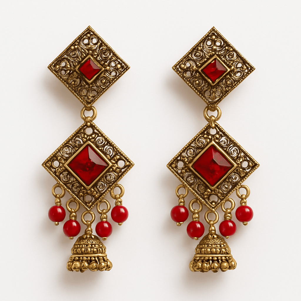 Dangler Jhumka Set of 5 - Navya Jewelry