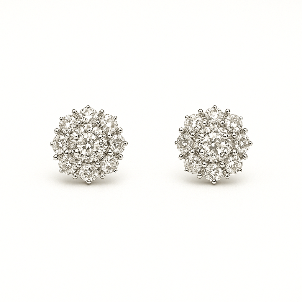 Sparkling Stud Earrings - Navya Jewelry