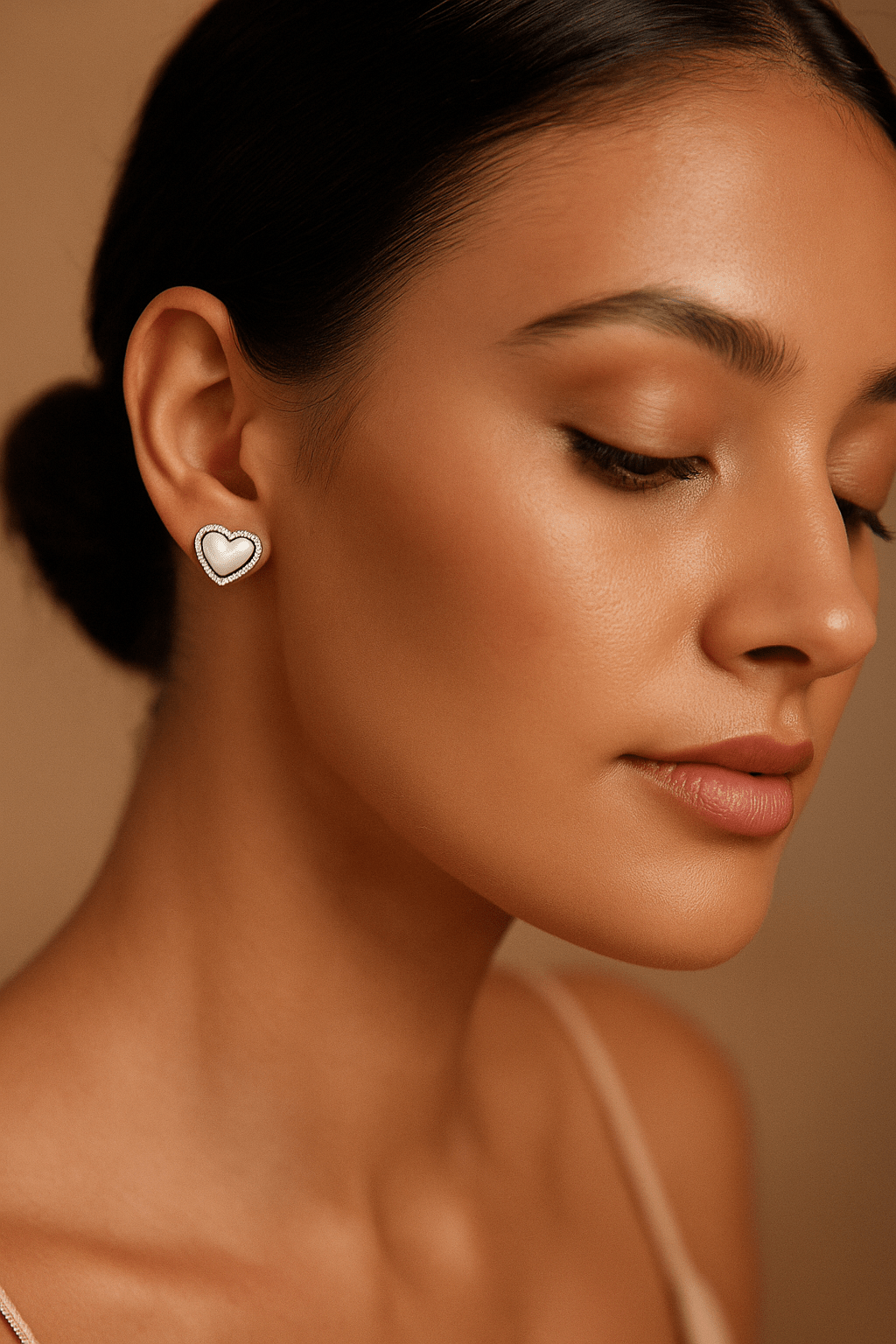 Premium Heart Stud Earring - Navya Jewelry