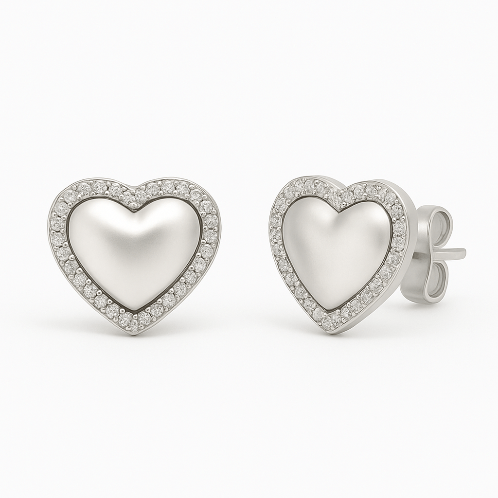 Premium Heart Stud Earring - Navya Jewelry