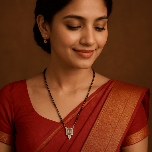 Elegant Rose Gold Mangalsutra with Designer Pendant – Fashion Jewelry for Women - Navya Jewelry