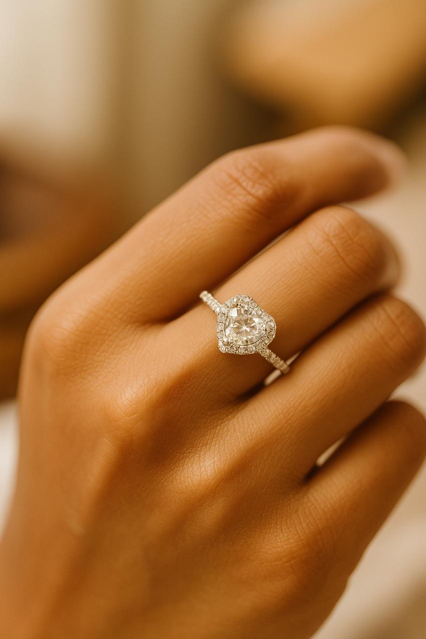 Heart Silver Ring - Navya Jewelry