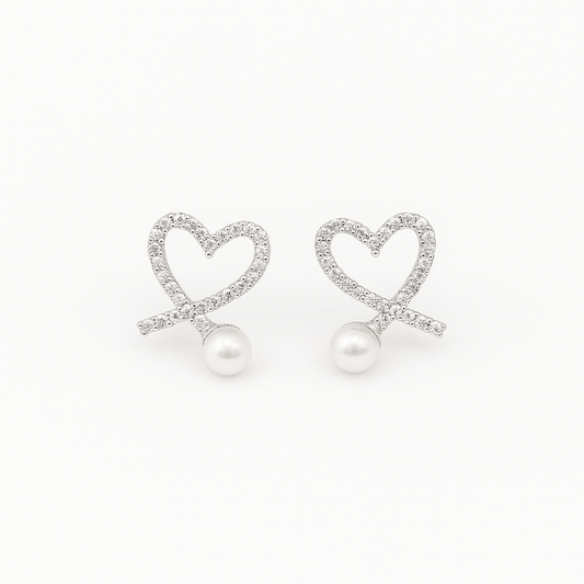 Rose Gold Designer Stud Earrings - Navya Jewelry