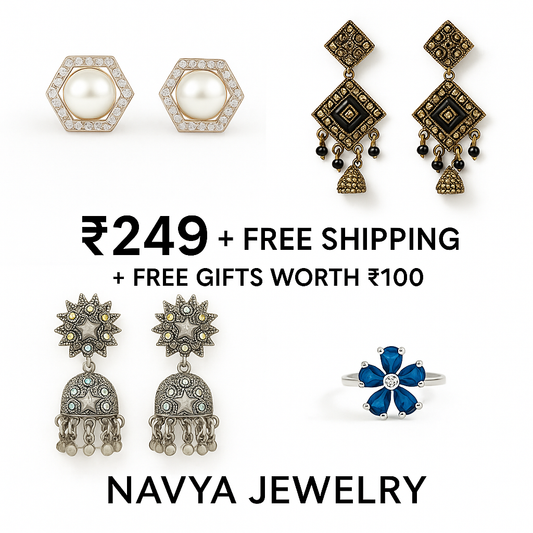 Stud Earrings | Ring [Set of 4]