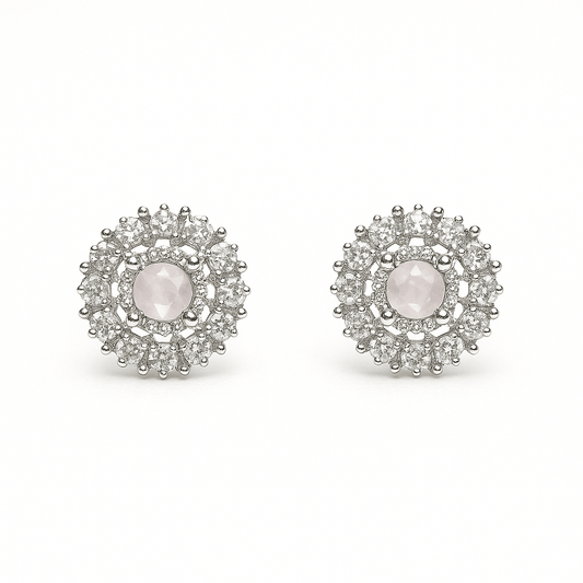 Sparkling Stud Earrings - Navya Jewelry