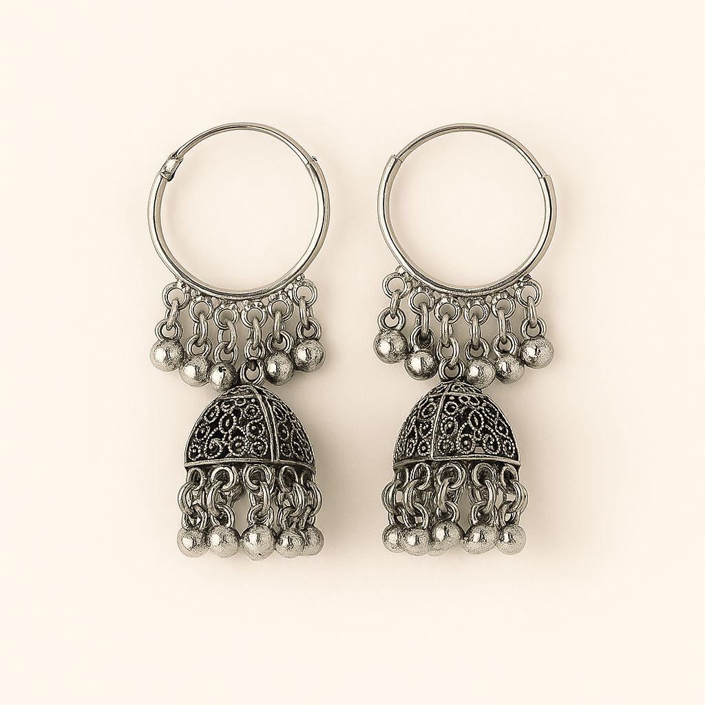 Oxidised Jhumka [pack of 3] - Navya Jewelry