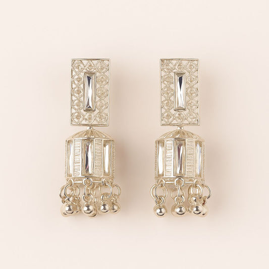 Silver Jhumka Set of 6 - Navya Jewelry