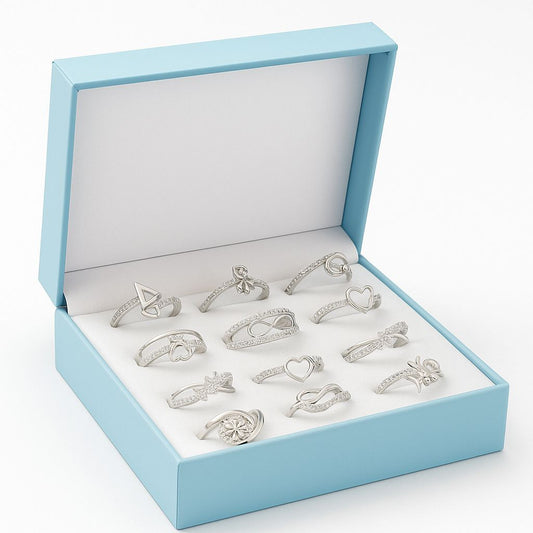 Elegant 12 - Piece Combo Ring Box - Navya Jewelry