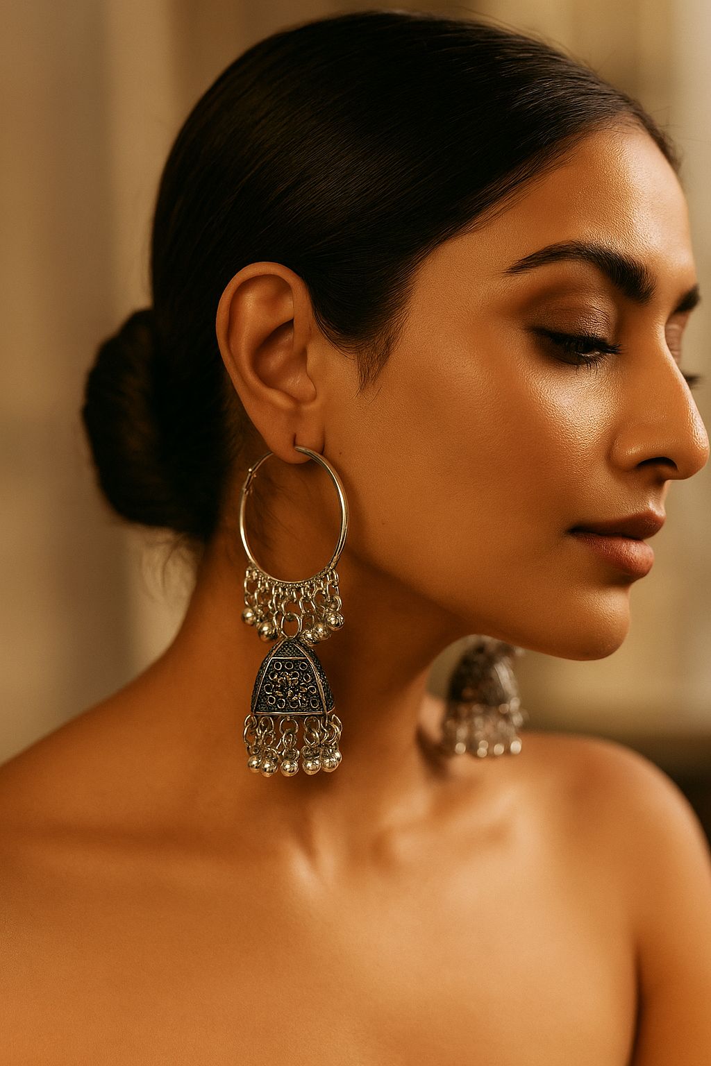 Oxidised Jhumka [pack of 3] - Navya Jewelry