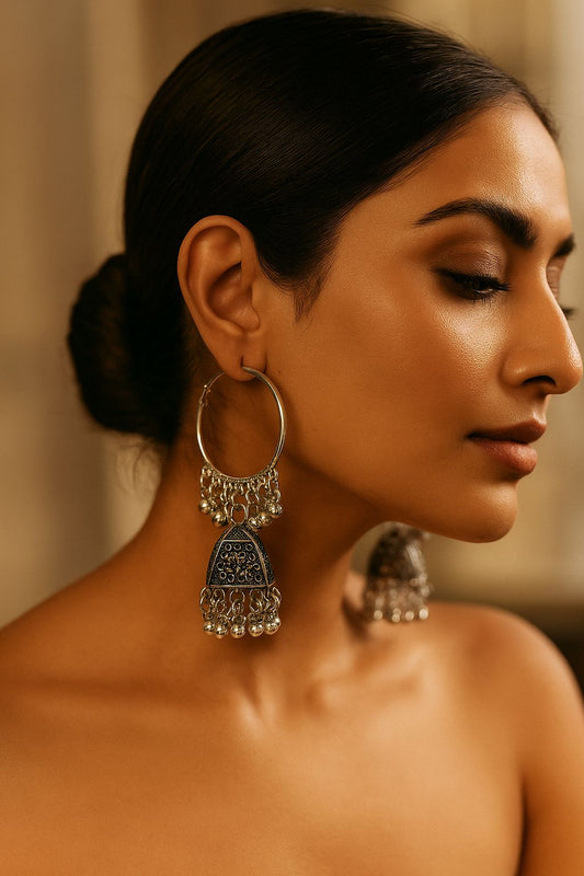 Oxidised Jhumka [pack of 3] - Navya Jewelry